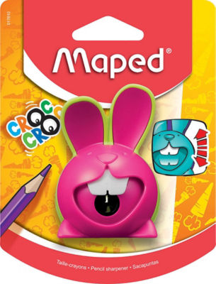 Maped Bunny Innovation Pencil Sharpener in assorted colours, imported from the UK