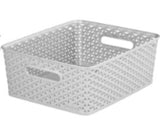 Curver My Style Medium Rectangular Grey Storage Basket 13L