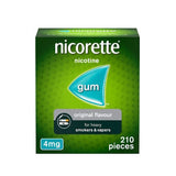 Nicorette 4mg gum original flavour 210 pieces, imported from the UK