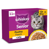 Whiskas Senior 11+ Poultry Feasts Wet Cat Food 12 x 85g