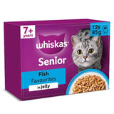 Whiskas Senior 7+ FISH Favourites in Jelly Wet Cat Food Pouches 12 x 85g