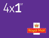 Royal Mail 1st Class stamps pack of 4, imported from the UK
