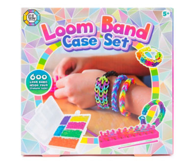 Loom Band Craft Set with Weaving Tools and Storage Case - 600 Bands