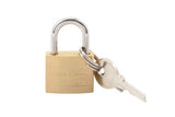 Brass Padlock 20mm Steel Chrome Shackle Keys
