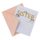 George Home floral birthday card for sister 155x235mm, UK version