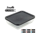 Scoville Glasslux Rectangular Glass Casserole Dish With Lid 1.4L