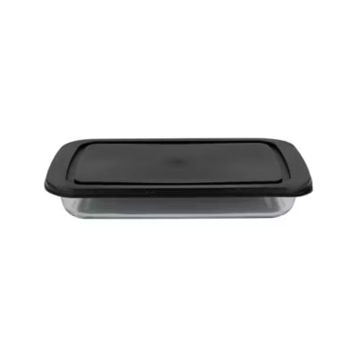 Scoville Glasslux rectangular glass dish with lid 2.2L (British brand)