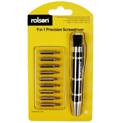 Rolson 9 in 1 precision screwdriver set, imported from the UK