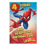 Marvel Spider-Man Age 4 Birthday Card British Greeting Card 210 x 137mm
