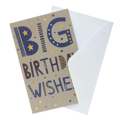 George Home Big Birthday Wishes birthday card 137 x 210 mm, UK version