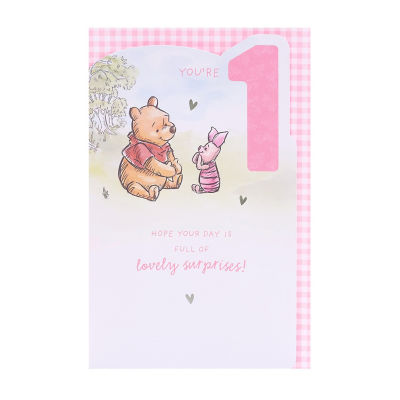 Disney Winnie the Pooh 1st birthday card 155x235mm - British product