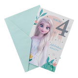 Disney Frozen 4th Birthday Card Childrens Greeting Card 160x190mm