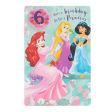 Disney Princess Birthday Card for Children with Pin Badge