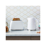 Russell Hobbs honeycomb white 2 slice toaster, imported from the UK