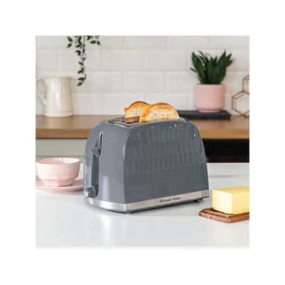 Russell Hobbs Honeycomb Grey 2 Slice Toaster, imported from the UK