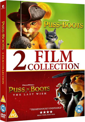 DVD Puss in Boots 1-2 2-film collection, imported from the UK