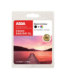 ASDA Canon 540 541XL black and colour ink cartridges - British product