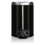 George Home Matte Black Small Bathroom Pedal Bin