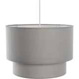 George Home Grey Two-Tier Pendant Light Shade 28.5x28.5x20cm