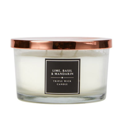 George Home triple wick candle lime basil mandarin 450g, UK version