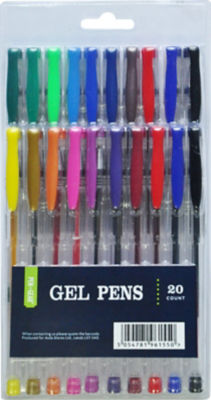 Pen & Gear gel pens variety pack 20pk, imported from the UK