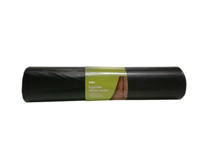 ASDA refuse sacks 6 pack 6.8L - British product