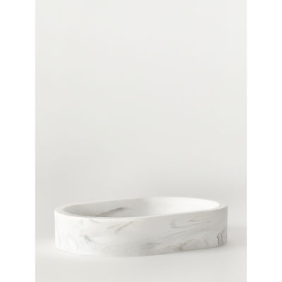 George Home Soap Dish White Marble Effect 13x9cm, UK version