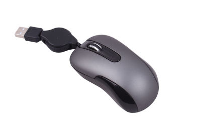 ONN Retractable Wired Laptop Mouse USB Powered Portable