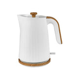 George Home white and wood textured Scandi fast boil kettle 1.7L, UK version