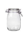 George Home clear glass clip lid canister 1700ml - British product