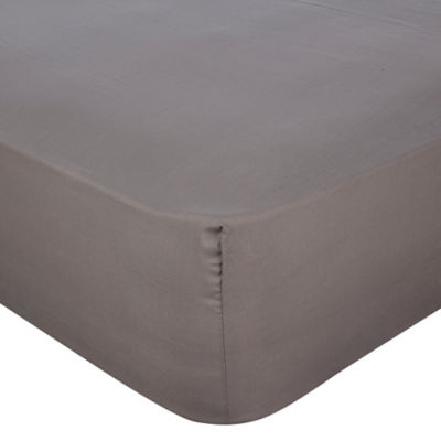 George Home grey fitted sheet Super King size, UK version