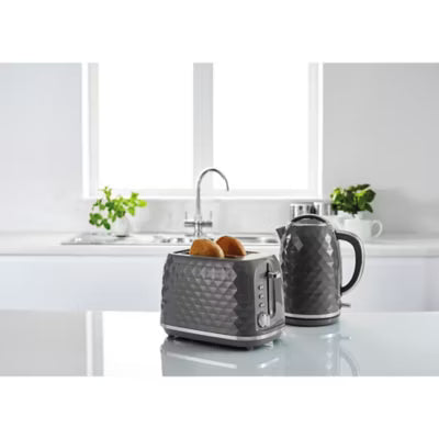 George Home grey textured 2 slice toaster, UK version