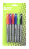 ASDA permanent marker pens Assorted colours 6 Pack - British product