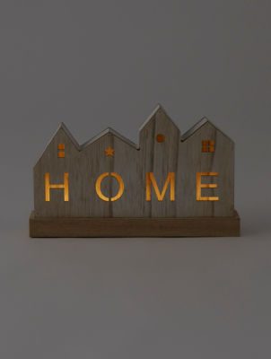 George Home Light Wooden Battery Operated Decorative Decoration