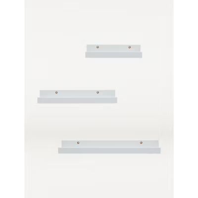 George Home white floating picture shelf set of 3, UK version