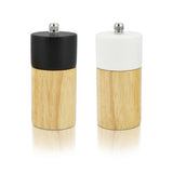 George Home Black and White Wood Salt and Pepper Mill Set