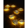 George Home silver heart string lights 10 LED, UK version