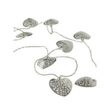 George Home silver heart string lights 10 LED, UK version