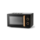 George Home black Scandi manual microwave 17L, UK version