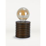 George Home Brown Wooden Bulb Table Lamp 18.5cm