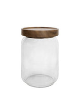 George Home Acacia Lid Glass Storage Jar 700ml