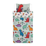 George Home Hello Dino Toddler Duvet Cover with Pillowcase 120x150cm