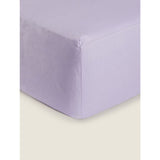 George Home lilac plain fitted sheet single, UK version