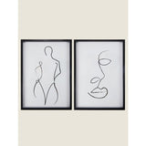 George Home Face and Body framed wall art set of 2, UK version