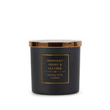 George Home Classic Midnight Peony and Leather Double Wick Candle 380g