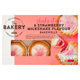 The BAKERY at ASDA 6 Strawberry Milkshake Flavour Bakewells GOODS ASDA