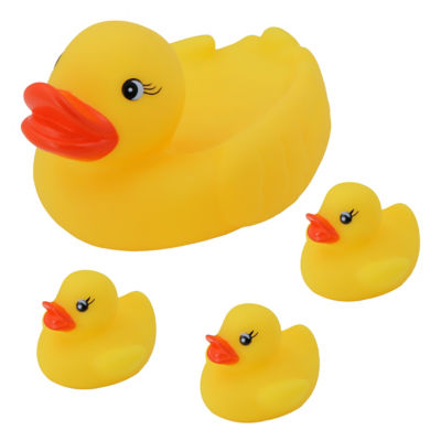 Hapello rubber duck bath toy set 4-piece, UK version