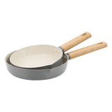 George Home Simplicity Grey Induction Compatible Frying Pans 2 Pack (20cm & 24cm)