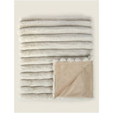 George Home natural ribbed faux fur throw 120x150cm, UK version