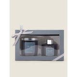 George Home Dark Suede and Amber Candle Reed Diffuser Gift Set